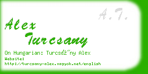 alex turcsany business card